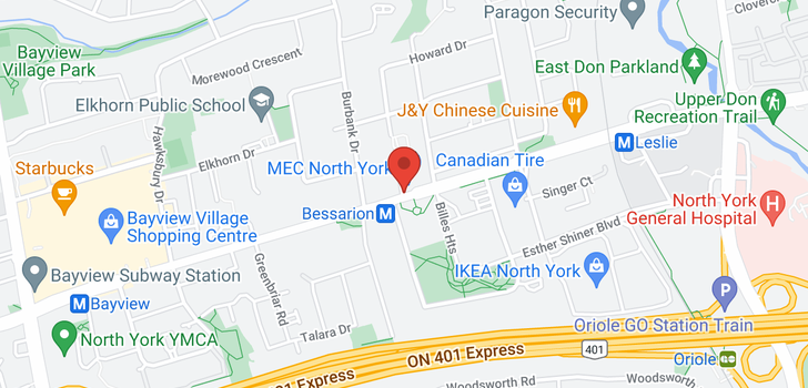 map of #TH28 -780 SHEPPARD AVE E